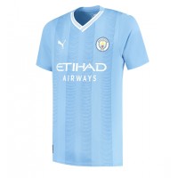 Camisa de Futebol Manchester City Rico Lewis #82 Equipamento Principal 2023-24 Manga Curta